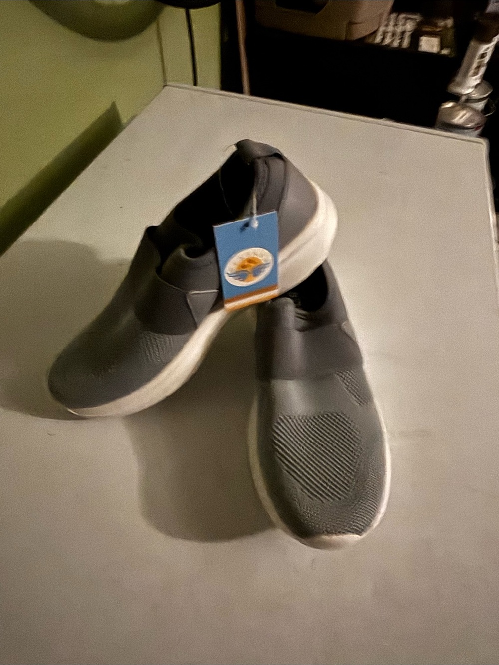 Women’s Slip-On Knit Athletic Sneakers - Gray - Picture 2 of 5